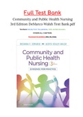 Community and Public Health Nursing 3rd Edition DeMarco Walsh Test Bank