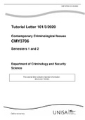 Tutorial Letter 101/3/2020 Contemporary Criminological Issues CMY3706 Semesters 1 and 2