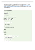 In this discussion, you will solve quadratic equations by two main methods: factoring and using the quadratic formula. Read the following instructions in order and view the MAT222 Week 4 Discussion Example  Download MAT222 Week 4 Discussion Example to com