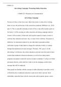 COMM223 week 3  assignment  COMM 223  Advertising Campaign: Promoting Online Education  COMM 223: Persuasion in Communication  Advertising Campaign  Women are three to four times more likely than males to reduce their working hours or leave the job becaus