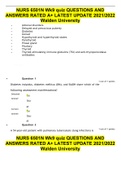 NURS 6501N Wk9 quiz QUESTIONS AND ANSWERS RATED A+ LATEST UPDATE 2021/2022 Walden University