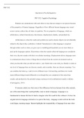 PSY 352 Week 5 Final.docx  PSY 352  Questions in Psycholinguistics  PSY 352: Cognitive Psychology  Humans can communicate with each other in ways that are unique to our species because of the properties of human language. Regardless of how different human