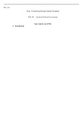 POL 201 Week 3 Assignment.docx  POL 201  Week 3 Final Research Paper Outline Worksheet  POL 201 €“ American National Government  1.   Introduction  Gun Control Act (1968)  The Gun Control Act of 1968 is the policy I selected for my final paper. This Unite