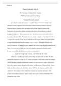 OMM 622 Final Paper.docx  OMM 622  Financial Statement Analysis  The University of Arizona Global Campus OMM 622 Financial Decision-Making   Financial Statement Analysis  It is critical to study and determine a company's financial statements to make mo