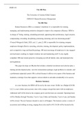 OMM 618 W6 Final Assignment.docx  OMM 618  The HR Plan  The University of Arizona Global Campus OMM 618 Human Resources Management   The HR Plan  Human Resources (HR) is a companys backbone. It is responsible for creating, managing, and implementing initi