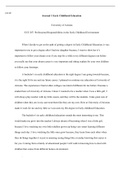 Journal 1 Early Childhood Education.docx  ECE 207  Journal 1 Early Childhood Education  University of Arizona  ECE 207: Professional Responsibilities in the Early Childhood Environment  When I decide to get on the path of getting a degree in Early Childho