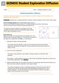 Exam (elaborations) GIZMOS Student Exploration Diffusion 