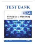 TEST BANK FOR PRINCIPLES OF MARKETING 16TH EDITION BY GARY ARMSTRONG, PHILIP KOTLER (CONTAINS 20 TEST BANKS FOR ALL 20 CHAPTERS OF THE BOOK)