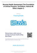 Upload documents Describe documents Publish Earn Test Bank for Nursing Health Assessment The Foundation of Clinical Practice, 3rd Edition, Patricia M. Dillon