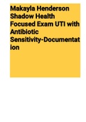 Exam (elaborations) Makayla Henderson Shadow Health Focused Exam UTI With Antibiotic Sensitivity; Education And Empathy 