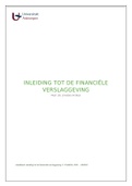 Samenvatting  Inleiding Tot De Financiële Verslaggeving (9006TEWBDK)