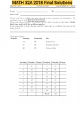 Exam (elaborations) MATH 32A 2018 Final Solutions 