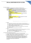 NR 602 MIDTERM EXAM STUDY GUIDE