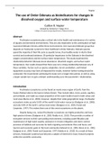 Research paper: Using Order Odonata as bioindicators for changes in dissolved oxygen concentrations and surface water temperature at a former golf course