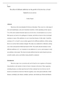 Research paper: Testing the resisitance of E.coli and S.aureus to common antibiotics.