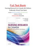 Nursing Research in Canada 4th Edition LoBiondo-Wood Test Bank