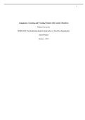 Assignment: Assessing and Treating Patients with Anxiety Disorders NURS 6630: Psychopharmacological Approaches to Treat Psychopathology 