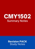 CMY1502 Notes for 2023 (Summary for Pillar 1 to 3 and Key Concepts)