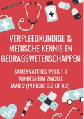 Samenvatting VMKGDW Verpleegkundige Medische kennis en Gedragswetenschappen (Jaar 2, periode 3.2 of 4.2) HBO-V Windesheim