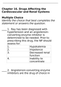 Chapter 16  Drugs Affecting the Cardiovascular and Renal System