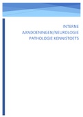 Samenvatting Pathologie kwartiel 2/4 leerjaar 2 intern en neurologie Fysiotherapie 