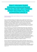 Week 5: Information System Contributions toAdvanced Nursing Practice ALL SOLVED 100% CORRECT LATEST SOLUTION FALL-2022 GUARANTEED GRADE A+