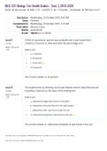 BIOL 1121 Self-quiz unit 7: Attempt review Corrected to 100% score, Latest Fall 2022.