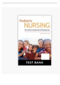 Pediatric Nursing The Critical Components of Nursing Care 2nd Edition Rudd Test Bank (ALL COMPLETE CHAPTERS)