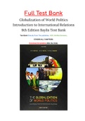 Globalization of World Politics Introduction to International Relations 8th Edition Baylis Test Bank