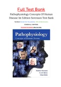 Pathophysiology Concepts Of Human Disease 1st Edition Sorenson Test Bank