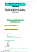 BIO 2356NUR 2180 NUR2180 Quiz 2 (Latest 2021) Physical Assessment - Rasmussen