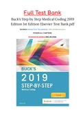 Buck’s Step by Step Medical Coding 2019 Edition 1st Edition Elsevier Test Bank