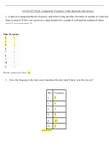 MATH 225N Week 2 Assignment: Frequency Tables Questions and Answers