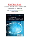 Kinn’s The Clinical Medical Assistant 13th Edition Proctor Test Bank