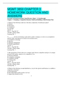 MGMT 3850 CHAPTER 3 HOMEWORK QUESTION AND ANSWERS | LATEST SOLUTION