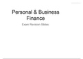 Summary Unit 3 Personal and Business Finance presentation on ALL LEARNING AIMS
