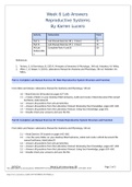 BIOS 256 Week 6 Lab: Reproductive Systems (RATED A+)