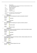 G 150|PHA 1500 FINAL EXAM MODULE 6 STRUCTURE AND FUCTION OF HUMAN BODY GRADED A+