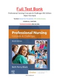 Professional Nursing Concepts & Challenges 9th Edition Black Test Bank