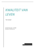 Social Work - Themadeel - kwaliteit van leven - Individu - beoordeeld met een 8!