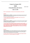 Group Case Summer 2021 questions and answers 2021-06-12 LATEST 2021/22