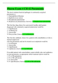 Pharm Exam 4 CH 42 Pneumonia/Latest /All Answers correct