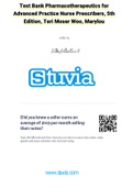 Test Bank Pharmacotherapeutics for Advanced Practice Nurse Prescribers, 5th Edition ||ALL CHAPTERS 2021|