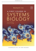 First Course in Systems Biology 2nd Edition Voit Solutions Manual