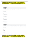 Portage LearningBIOD 151Modul 1 Exam Questions Exam Questions & answers latest update RATED A++