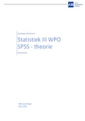 Samenvatting tussenstappen voor SPSS (theorie) voor statistiek van de gedragswetenschappen 2de bachelor (statistiek III)