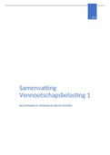 Samenvatting  Vennootschapsbelasting 1