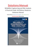 Reliability Engineering and Risk Analysis A Practical Guide 3rd Edition Modarres Solutions Manual