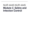 NUR 4445 NUR 4445 Module 3_Safety and Infection Control 