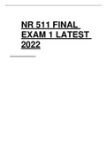 NR 511 FINAL EXAM 1 LATEST 2022